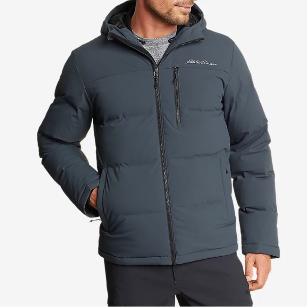 Eddie Bauer Glacier Peak Seamless Stretch Men’s Down Hooded Jacket XXL